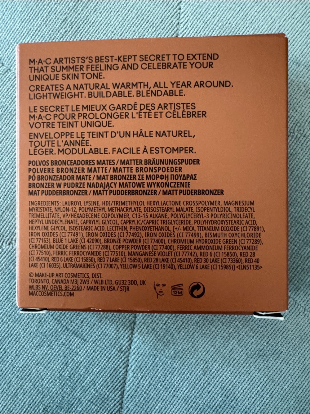 MAC Skinfinish Sunstruck Matte Bronzer Matte Medium Rosy NIB - Picture 3 of 4